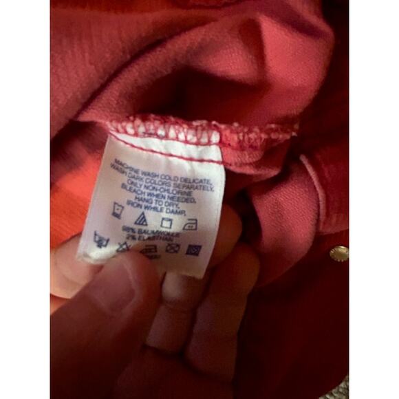 Lands' End Corduroy Trucker Jean Jacket Stretch Women's Pink Size L (14-16) - Picture 6 of 6